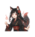 和風狐の妖怪スタンプ〜日常表情〜（個別スタンプ：11）