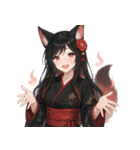 和風狐の妖怪スタンプ〜日常表情〜（個別スタンプ：13）