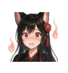 和風狐の妖怪スタンプ〜日常表情〜（個別スタンプ：15）