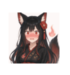 和風狐の妖怪スタンプ〜日常表情〜（個別スタンプ：18）