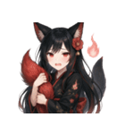 和風狐の妖怪スタンプ〜日常表情〜（個別スタンプ：19）