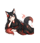 和風狐の妖怪スタンプ〜日常表情〜（個別スタンプ：24）