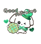 ★推し活・ご挨拶★マルチーズ【緑担当】（個別スタンプ：10）