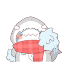 【冬】サメ！着ぐるみ動物（個別スタンプ：9）