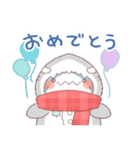 【冬】サメ！着ぐるみ動物（個別スタンプ：10）