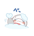 【冬】サメ！着ぐるみ動物（個別スタンプ：16）