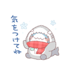 【冬】サメ！着ぐるみ動物（個別スタンプ：24）