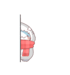 【冬】サメ！着ぐるみ動物（個別スタンプ：39）