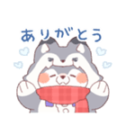 【冬】オオカミ！着ぐるみ動物（個別スタンプ：6）