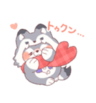 【冬】オオカミ！着ぐるみ動物（個別スタンプ：34）