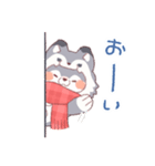 【冬】オオカミ！着ぐるみ動物（個別スタンプ：40）