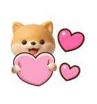 【飛び出す】ちびシバ☆3D（個別スタンプ：8）