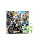【動く】バイクが好き❤️ねこ 2（個別スタンプ：4）