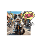 【動く】バイクが好き❤️ねこ 2（個別スタンプ：11）