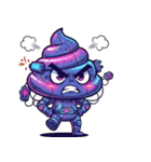 サイバーパンクぷぅ — デフォルメで大暴れ（個別スタンプ：9）