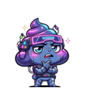 サイバーパンクぷぅ — デフォルメで大暴れ（個別スタンプ：11）