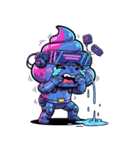 サイバーパンクぷぅ — デフォルメで大暴れ（個別スタンプ：30）