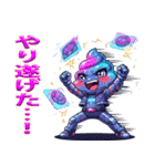 サイバーパンクぷぅ — デフォルメで大暴れ（個別スタンプ：38）