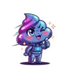 サイバーパンクぷぅ — デフォルメで大暴れ（個別スタンプ：40）