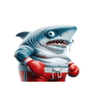 暴走して面白いサメボクサー（個別スタンプ：1）