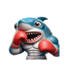 暴走して面白いサメボクサー（個別スタンプ：2）