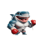 暴走して面白いサメボクサー（個別スタンプ：3）