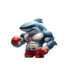 暴走して面白いサメボクサー（個別スタンプ：4）