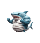 暴走して面白いサメボクサー（個別スタンプ：10）