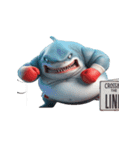 暴走して面白いサメボクサー（個別スタンプ：11）