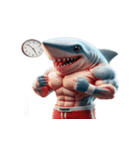 暴走して面白いサメボクサー（個別スタンプ：12）