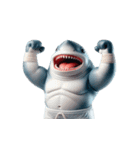暴走して面白いサメボクサー（個別スタンプ：14）