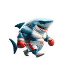 暴走して面白いサメボクサー（個別スタンプ：16）