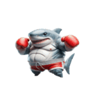 暴走して面白いサメボクサー（個別スタンプ：17）