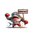 暴走して面白いサメボクサー（個別スタンプ：18）