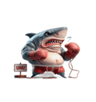 暴走して面白いサメボクサー（個別スタンプ：23）