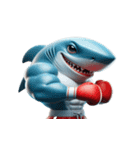 暴走して面白いサメボクサー（個別スタンプ：27）