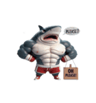 暴走して面白いサメボクサー（個別スタンプ：28）