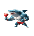 暴走して面白いサメボクサー（個別スタンプ：31）