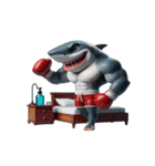 暴走して面白いサメボクサー（個別スタンプ：32）