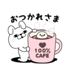 うさぎ＆くま100％  冬の日常（個別スタンプ：10）