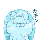 うさぎ＆くま100％  冬の日常（個別スタンプ：34）
