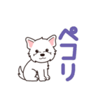 やさしいウエスティ『デカ文字・敬語』（個別スタンプ：4）