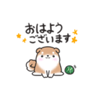 たれ耳柴犬♡お返事・挨拶スタンプ（個別スタンプ：5）