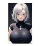 シルバーホワイトの女の子の写真（個別スタンプ：13）