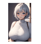 シルバーホワイトの女の子の写真（個別スタンプ：15）