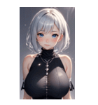 シルバーホワイトの女の子の写真（個別スタンプ：27）