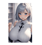 シルバーホワイトの女の子の写真（個別スタンプ：28）