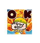 動く！毎日爆発！おやじ君（個別スタンプ：1）