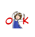 動くジャンスカのおねーさん（個別スタンプ：2）