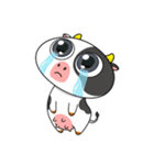 大きな目のかわいいウシはもう疲れた（個別スタンプ：3）